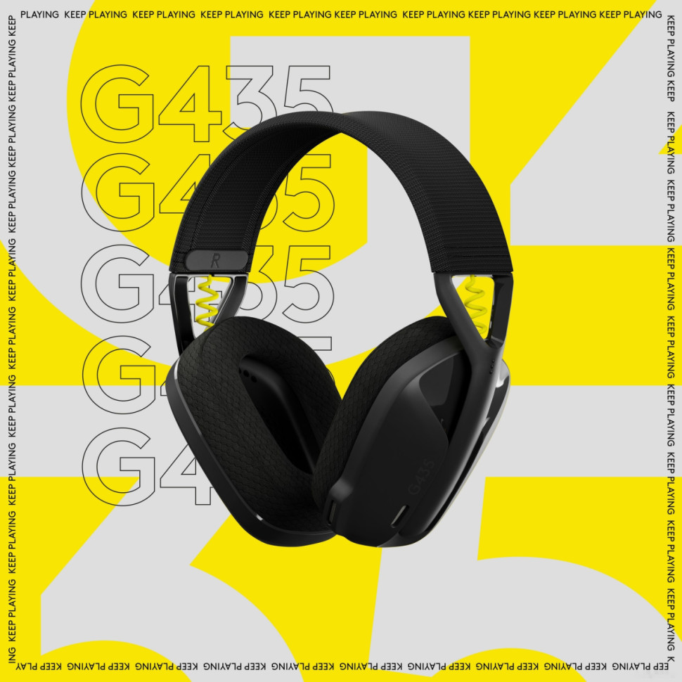 Наушники Logitech G435 Lightspeed (черный/неоновый желтый) Наушники Logitech G435 Lightspeed (черный/неоновый желтый)