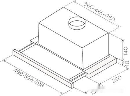 Вытяжка Jet air Orion LX/GR/F/60/VT PRF0099878C