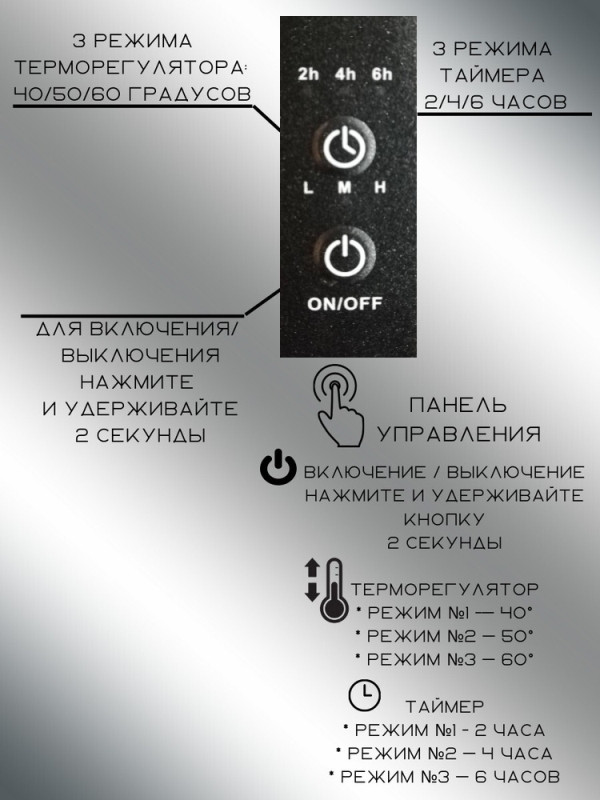 Полотенцесушитель Granula Квадро 40x60 (терморегулятор, черный матовый) Полотенцесушитель Granula Квадро 40x60 (терморегулятор, черный матовый)