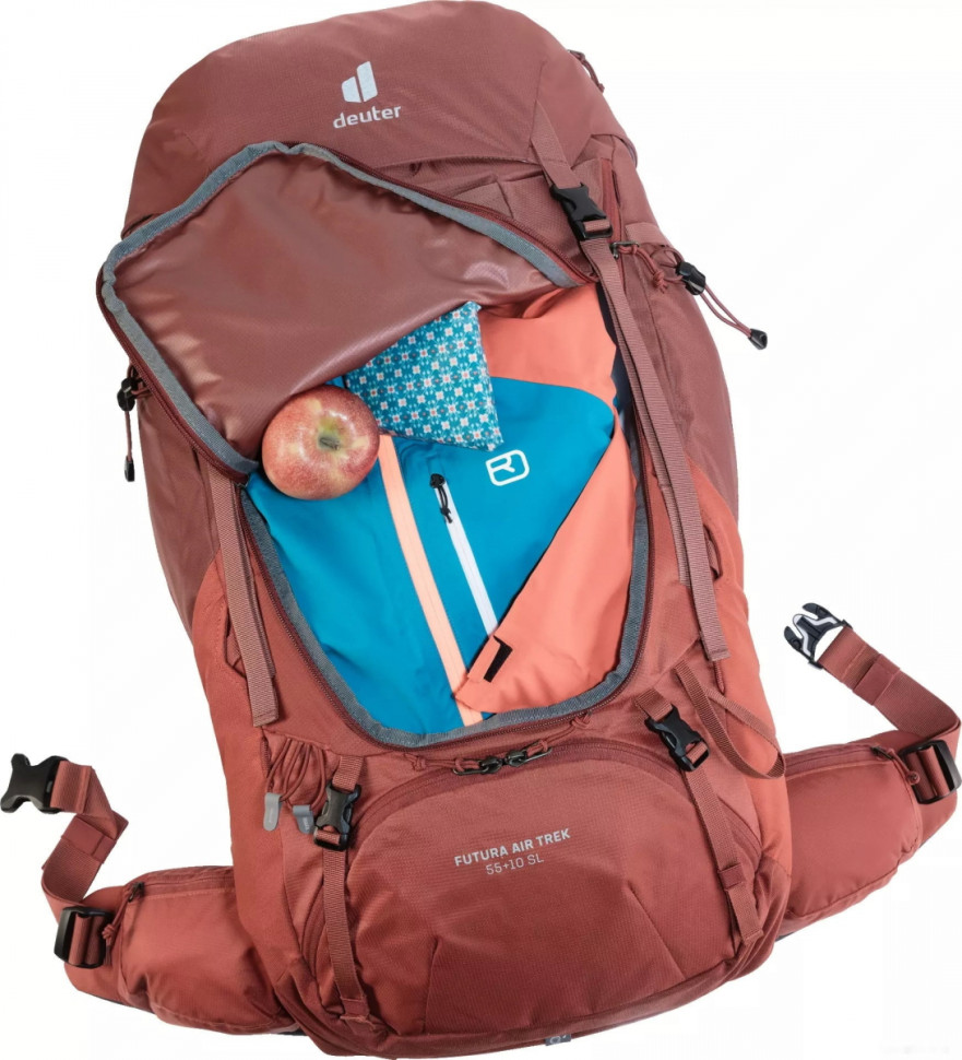 Рюкзак Deuter Futura Air Trek 55 + 10 SL 3402221-5574 (redwood/lava)