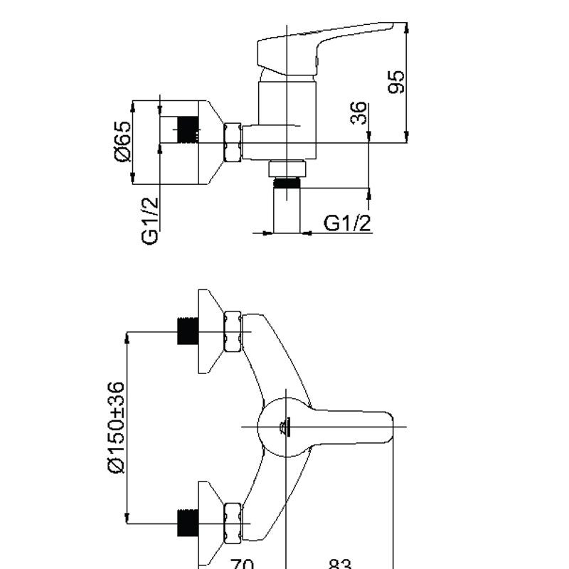 Смеситель Rubineta Uno-12 (WT) Смеситель Rubineta Uno-12 (WT)