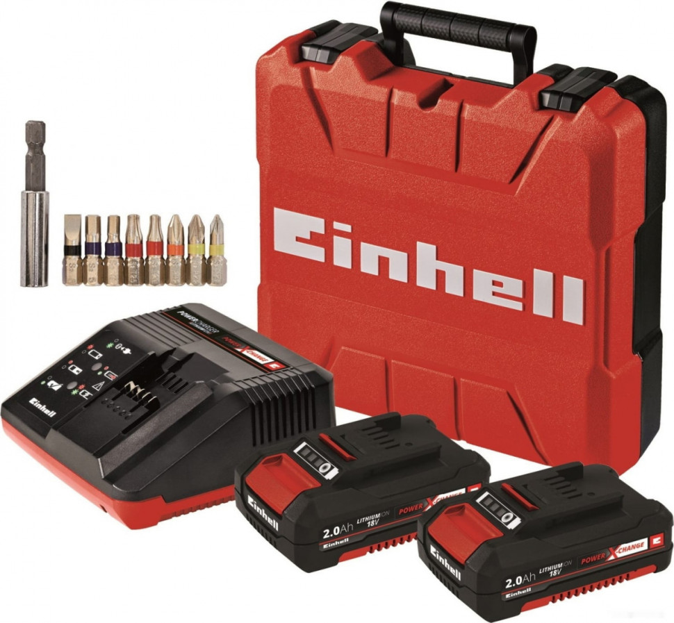 Дрель-шуруповерт Einhell TE-CD 18/40 Li 4513910 (с 2-мя АКБ, кейс) Дрель-шуруповерт Einhell TE-CD 18/40 Li 4513910 (с 2-мя АКБ, кейс)