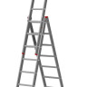 Лестница-стремянка Новая Высота алюминиевая трёхсекционная 3x12 (1230312) Лестница-стремянка Новая Высота алюминиевая трёхсекционная 3x12 (1230312)