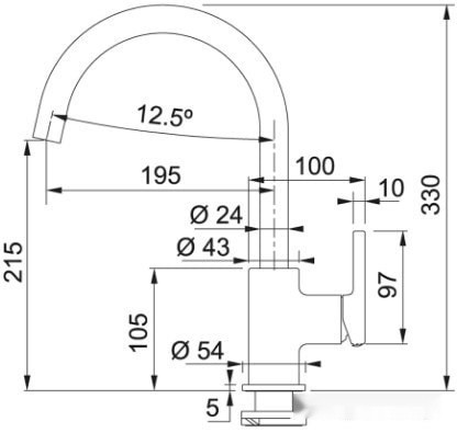 Смеситель Franke Lina 115.0625.989 (никель) Смеситель Franke Lina 115.0625.989 (никель)