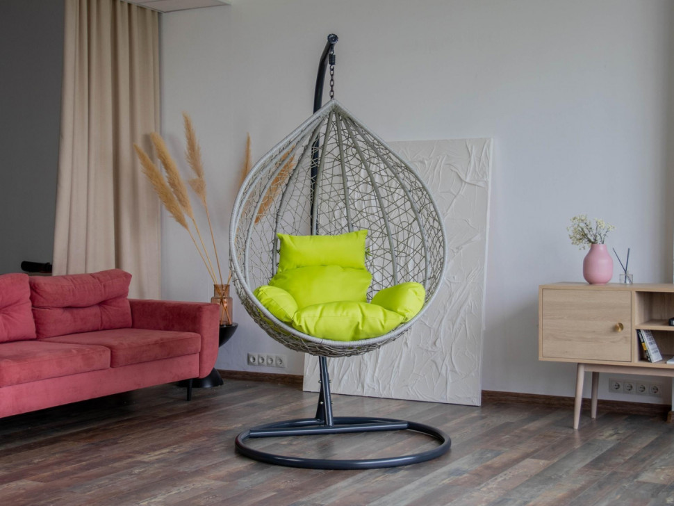 Подвесное кресло LoftyHome Noni 1147 (grey spots/green) Подвесное кресло LoftyHome Noni 1147 (grey spots/green)