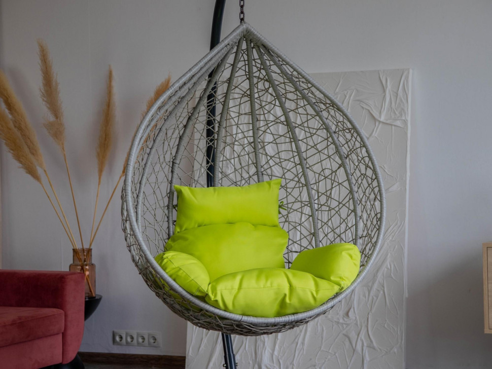 Подвесное кресло LoftyHome Noni 1147 (grey spots/green) Подвесное кресло LoftyHome Noni 1147 (grey spots/green)