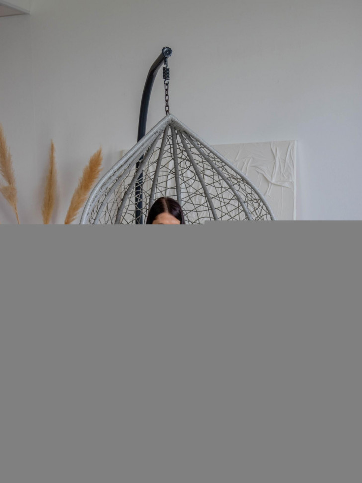 Подвесное кресло LoftyHome Noni 1147 (grey spots/green) Подвесное кресло LoftyHome Noni 1147 (grey spots/green)