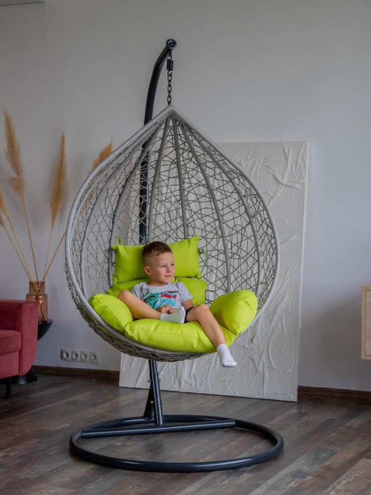 Подвесное кресло LoftyHome Noni 1147 (grey spots/green) Подвесное кресло LoftyHome Noni 1147 (grey spots/green)