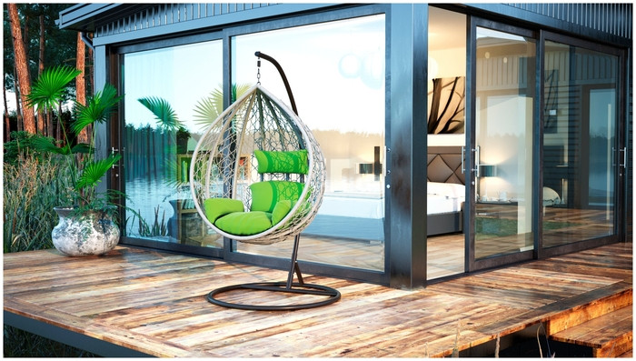 Подвесное кресло LoftyHome Noni 1147 (grey spots/green) Подвесное кресло LoftyHome Noni 1147 (grey spots/green)