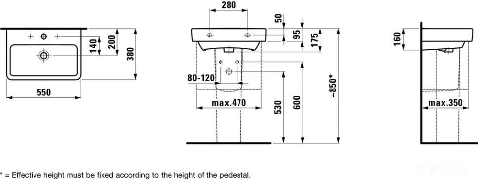 Умывальник Laufen Pro S 8189580001041 Умывальник Laufen Pro S 8189580001041