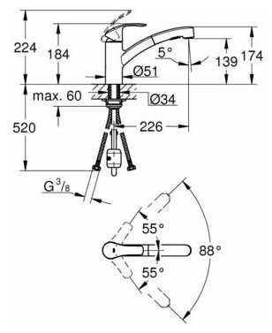 Смеситель Grohe Eurosmart 30305DC0