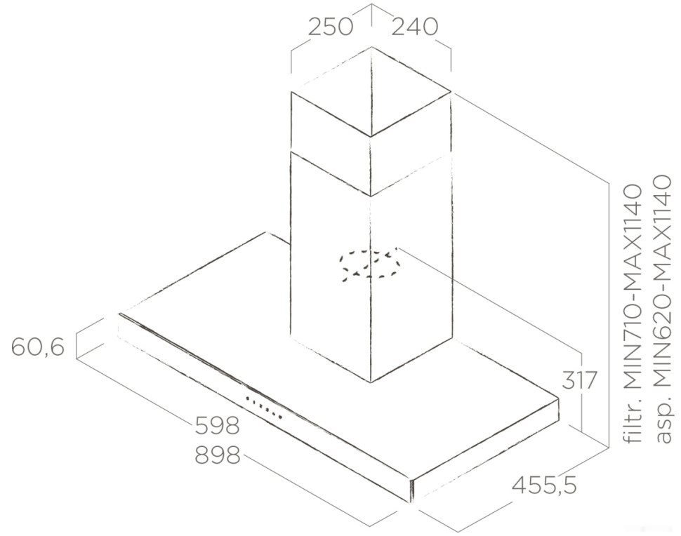 Вытяжка Elica Joy BLIX/A/60 PRF0104625A