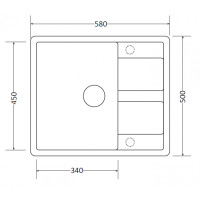 Кухонная мойка Zorg Apollo 58 белый камень