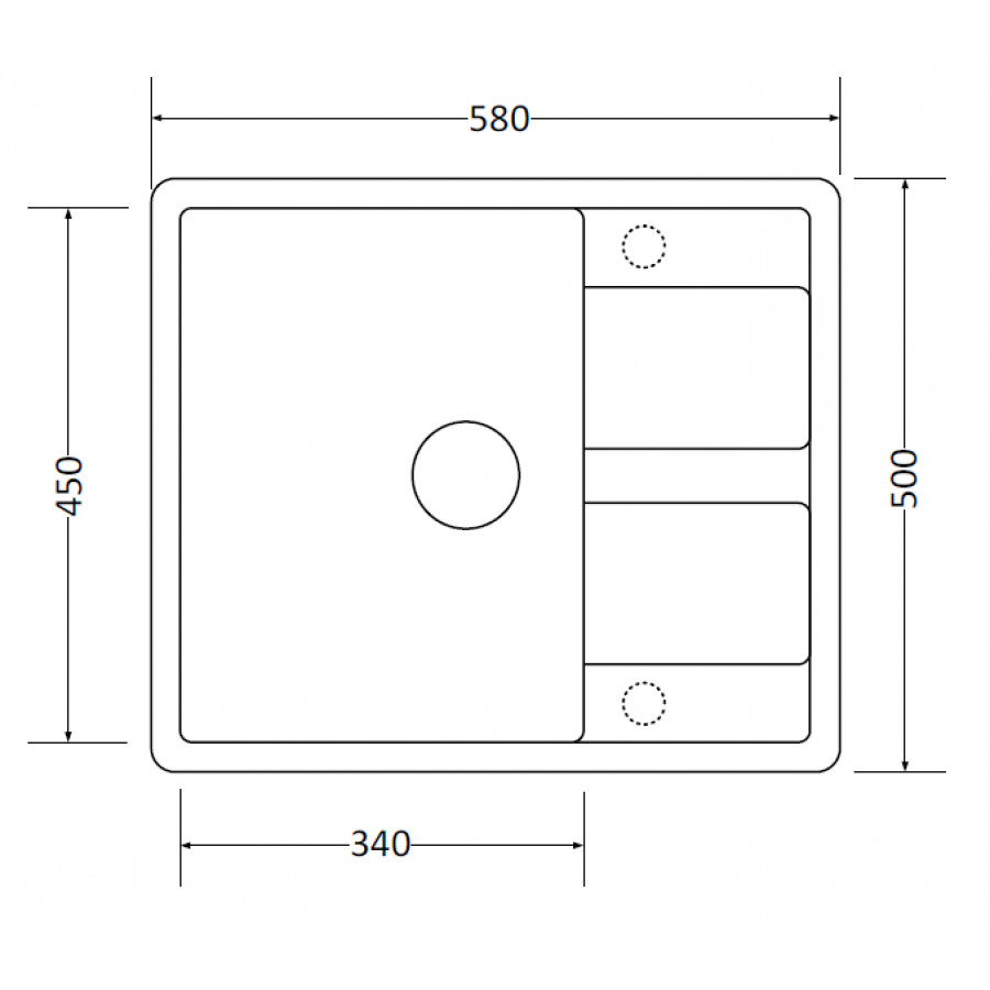 Кухонная мойка Zorg Apollo 58 белый камень Кухонная мойка Zorg Apollo 58 белый камень