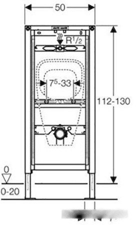 Система инсталляции Geberit DuoFix 111.686.00.1 Система инсталляции Geberit DuoFix 111.686.00.1