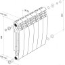 Радиатор Royal Thermo Biliner Alum 500 Noir Sable (8 секций) Радиатор Royal Thermo Biliner Alum 500 Noir Sable (8 секций)