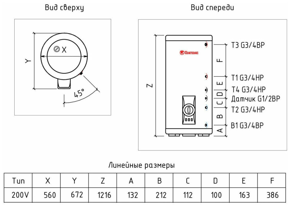 Водонагреватель Thermex IRP 200 V (COMBI) PRO Водонагреватель Thermex IRP 200 V (COMBI) PRO