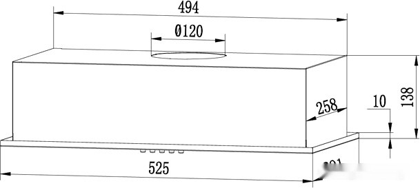 Вытяжка CENTEK CT-1850-52 (черный)