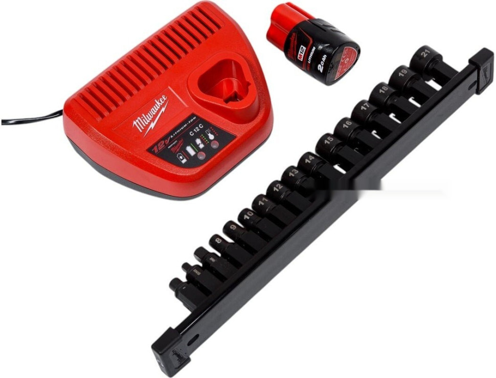 Трещотка Milwaukee M12 FPTR-202X 4933499411 (с 2-мя АКБ, кейс)