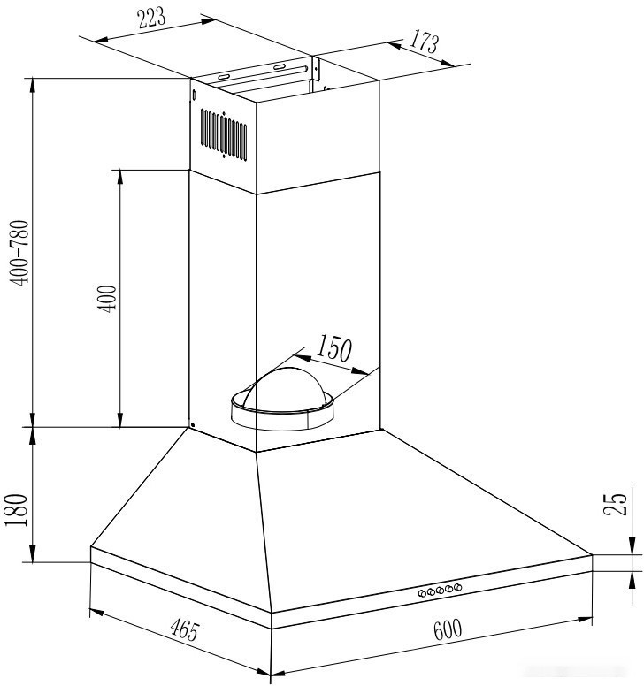 Вытяжка GrandGermes Rimini 60 (белый) Вытяжка GrandGermes Rimini 60 (белый)