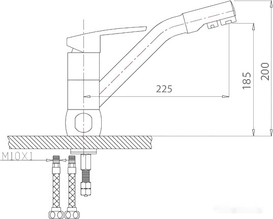 Смеситель Polygran Дуо (черный 16) Смеситель Polygran Дуо (черный 16)