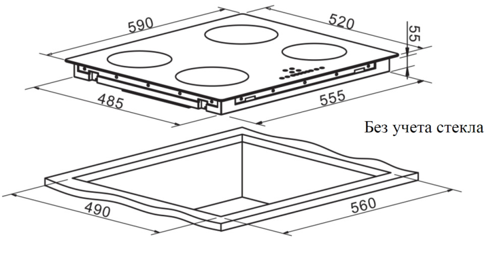 Варочная панель Weissgauff HI 640 BA Варочная панель Weissgauff HI 640 BA