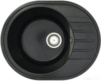 Кухонная мойка БелЭворс New Lux L + смеситель W74004-2 + дозатор L405F (черный)