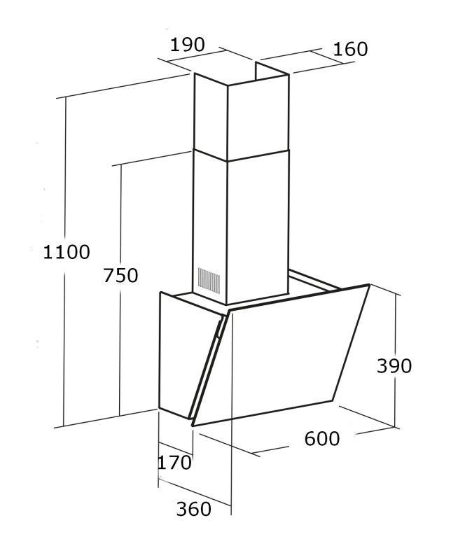 Вытяжка CATA Avlaki 600 XGWH