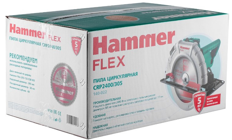 Дисковая (циркулярная) пила Hammer Flex CRP2400/305 Дисковая (циркулярная) пила Hammer Flex CRP2400/305