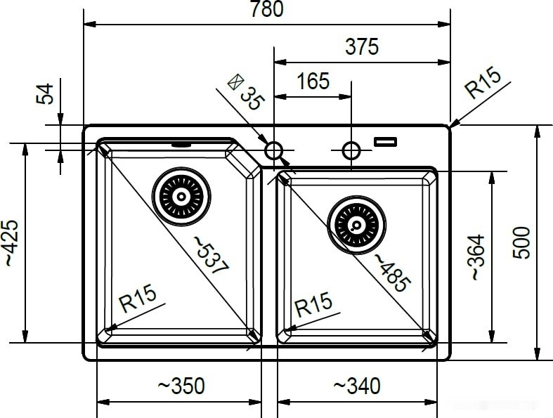 Кухонная мойка Franke Urban UBG 620-78 (сахара)
