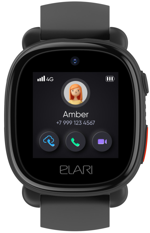 Детские умные часы Elari KidPhone 4G Lite (черный) Детские умные часы Elari KidPhone 4G Lite (черный)