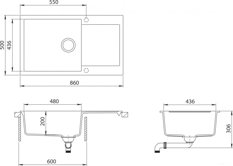 Кухонная мойка AquaSanita Tesa plus SQT 104 202 AW alumetallic Кухонная мойка AquaSanita Tesa plus SQT 104 202 AW alumetallic