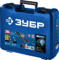 Ударная дрель-шуруповерт ЗУБР Профессионал DBS-201-42 (с 2-мя АКБ 4 Ач, кейс)