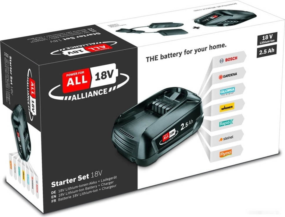 Аккумулятор для инструмента Bosch StarterSet 18V Alliance 1600A02625 (18В/2.5 Ач + 18В) Аккумулятор для инструмента Bosch StarterSet 18V Alliance 1600A02625 (18В/2.5 Ач + 18В)
