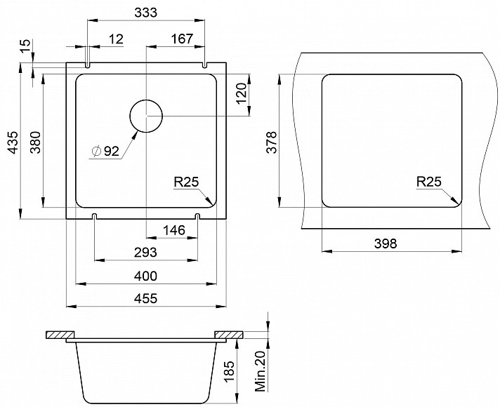 Кухонная мойка Granula 3801 арктик (белый) Кухонная мойка Granula 3801 арктик (белый)