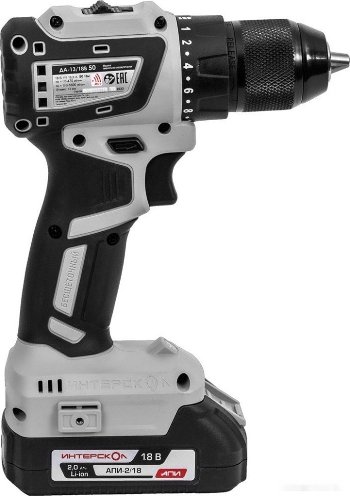 Дрель-шуруповерт Интерскол ДА-13/18В (с 2-мя АКБ, кейс) Дрель-шуруповерт Интерскол ДА-13/18В (с 2-мя АКБ, кейс)