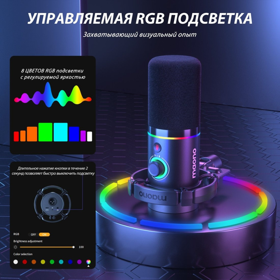 Проводной микрофон Maono PD200XS (черный)