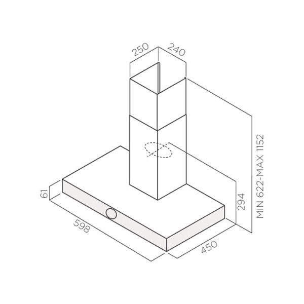 Вытяжка Jet air Touch BL/A/60 Вытяжка Jet air Touch BL/A/60