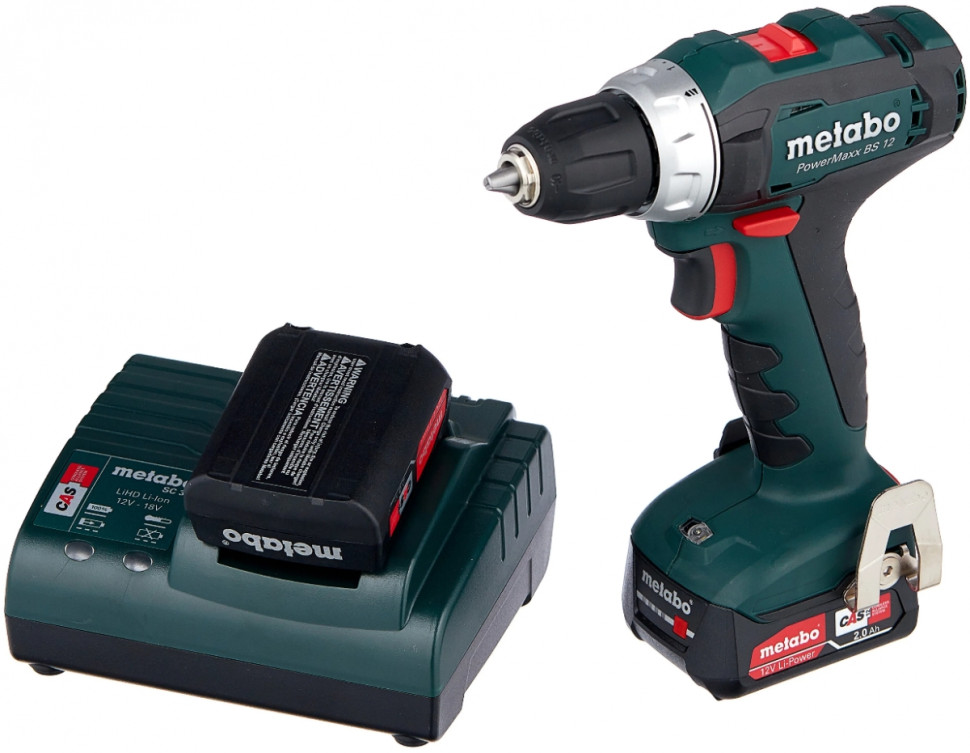 Дрель-шуруповерт Metabo PowerMaxx BS 12 601036900 (с 2-мя АКБ, кейс) Дрель-шуруповерт Metabo PowerMaxx BS 12 601036900 (с 2-мя АКБ, кейс)