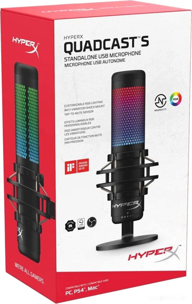 Микрофон HyperX QuadCast S Микрофон HyperX QuadCast S