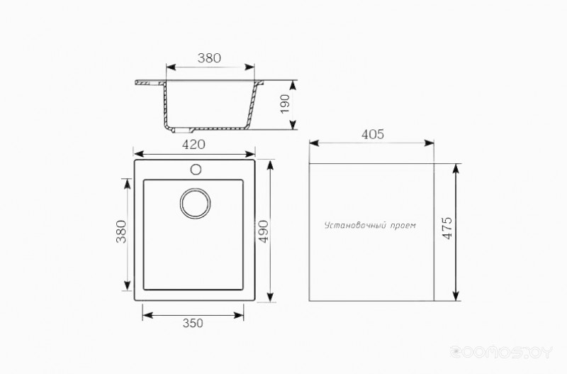 Кухонная мойка Ulgran U 404 328 (БЕЖЕВЫЙ Кухонная мойка Ulgran U 404 328 (БЕЖЕВЫЙ