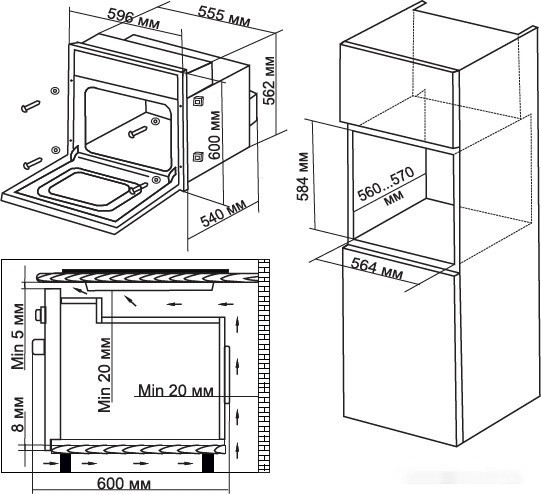 Духовой шкаф Hyundai 6003.01 BG