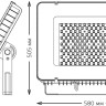 Уличный прожектор Gauss Qplus 400W 6500К 690511400L