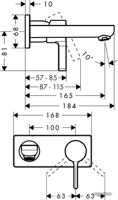 Смеситель Hansgrohe Metris S 31162000 Смеситель Hansgrohe Metris S 31162000