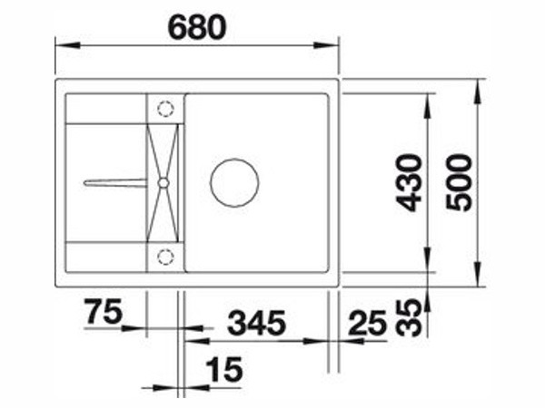 Кухонная мойка Blanco Metra 45S Compact (серый беж) Кухонная мойка Blanco Metra 45S Compact (серый беж)