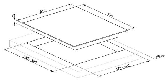 Варочная панель Smeg PX375 Варочная панель Smeg PX375