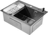 Кухонная мойка Saniteco 6045 Nano (с сифоном, дозатором и коландером)