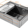 Кухонная мойка Saniteco 6045 Nano (с сифоном, дозатором и коландером) Кухонная мойка Saniteco 6045 Nano (с сифоном, дозатором и коландером)