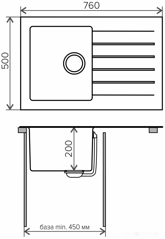 Кухонная мойка Tolero Twist TTS-760 (темно-бежевый 823) Кухонная мойка Tolero Twist TTS-760 (темно-бежевый 823)