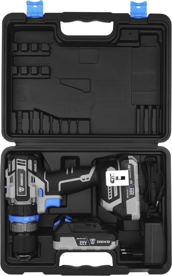 Ударная дрель-шуруповерт Deko DKCID20 063-4421 (с 2-мя АКБ, кейс) Ударная дрель-шуруповерт Deko DKCID20 063-4421 (с 2-мя АКБ, кейс)